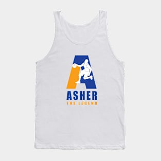 Asher Custom Player Basketball Your Name The Legend Tank Top